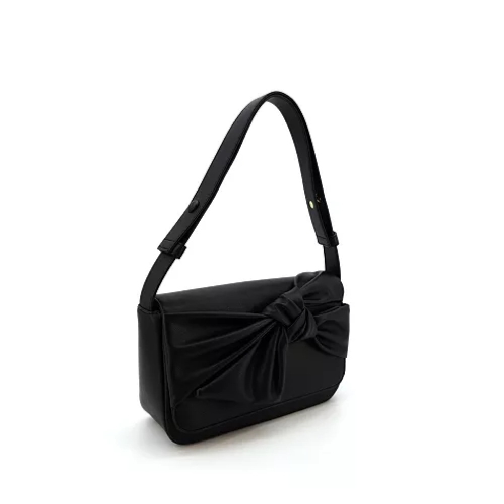 NWT Elegant Black Bow Shoulder Bag